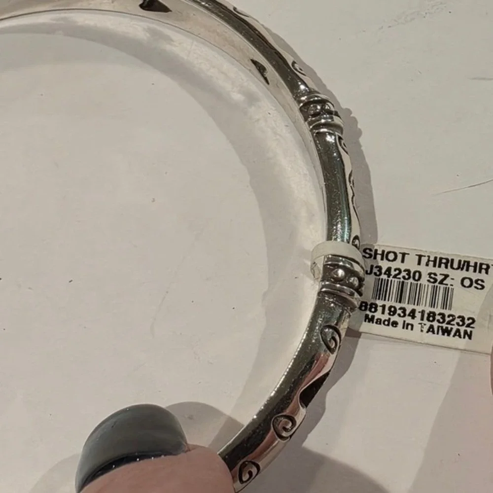 Brighton Shot Through‎ The Heart Silver Heart Motif Bracelet New